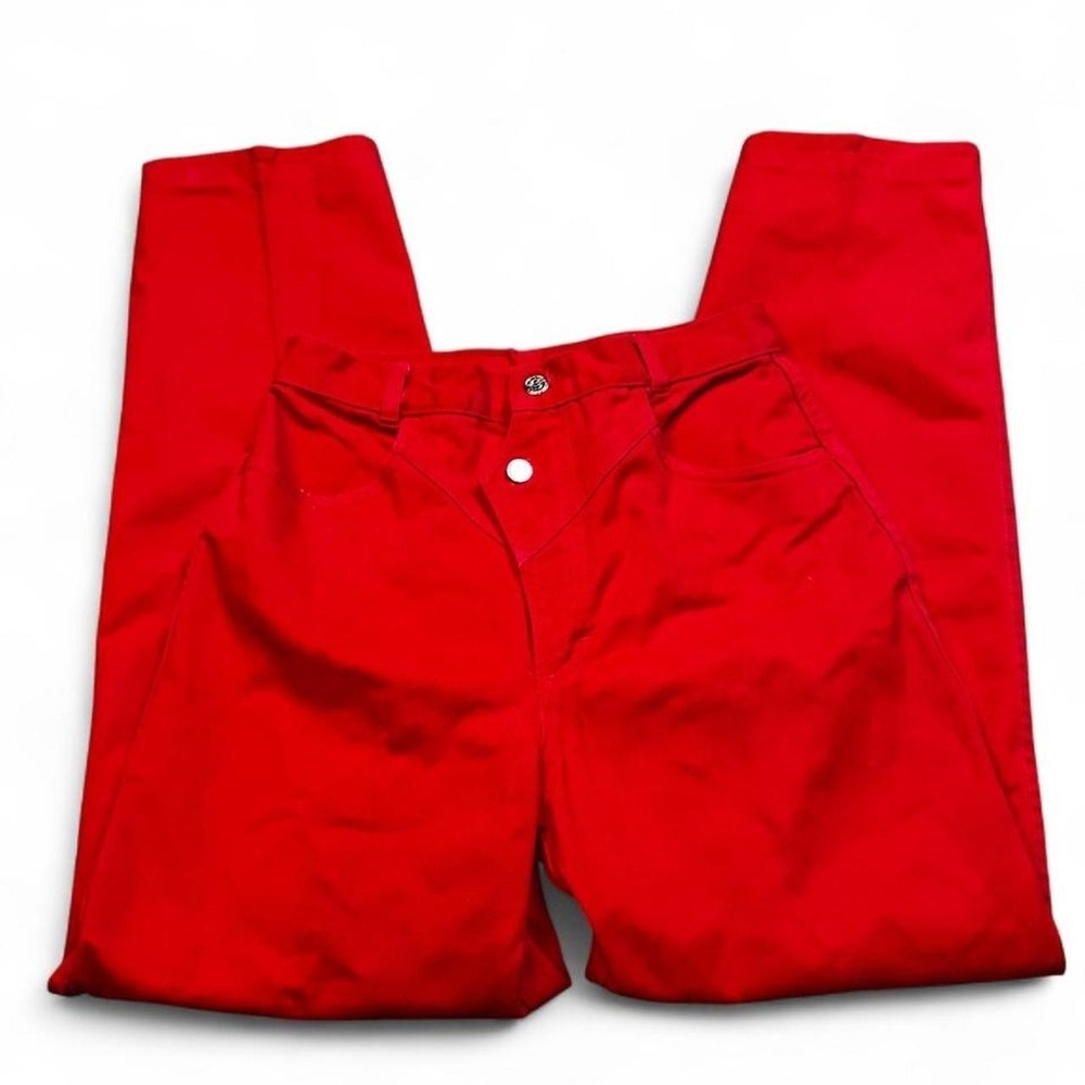 Vintage Ozark Mountain western cowgirl‎ rodeo denim red jeans Size 7 28x29